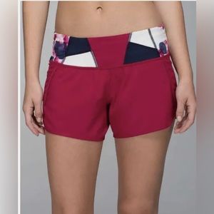 Lululemon athletica Run 4 Times Shorts 4-Way Stretch in Bumble Berry size 6
